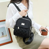 Mini Quilted Backpack Waterproof Nylon College Girls School Daypack