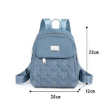 Mini Quilted Backpack Waterproof Nylon College Girls School Daypack