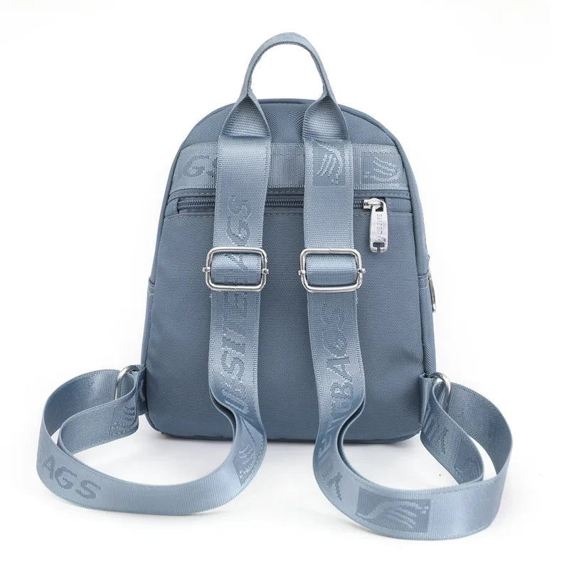 Mini Quilted Backpack Waterproof Nylon College Girls School Daypack