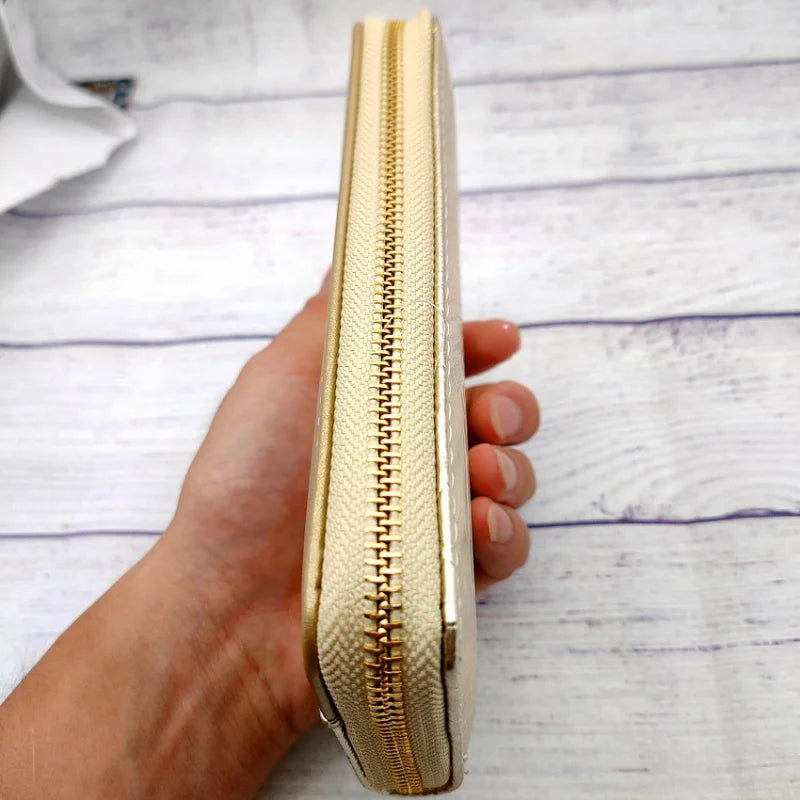 Long Clutch Purse Glitter Bag Zipper Phone Pocket