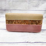 Long Clutch Purse Glitter Bag Zipper Phone Pocket