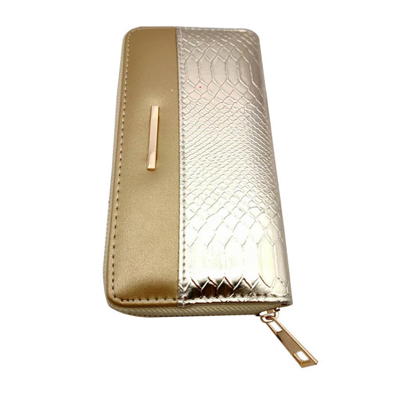 Long Clutch Purse Glitter Bag Zipper Phone Pocket