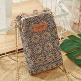 Wood Grain Women Small Shoulder Bag PU Leather Mini Crossbody Messenger