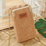 Wood Grain Women Small Shoulder Bag PU Leather Mini Crossbody Messenger