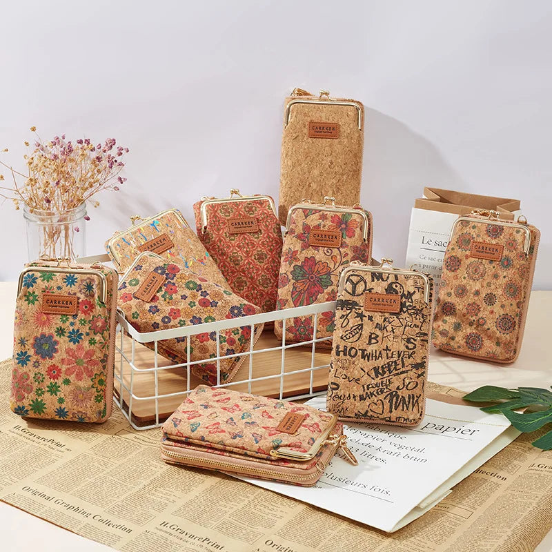 Wood Grain Women Small Shoulder Bag PU Leather Mini Crossbody Messenger