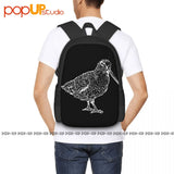 Woodcock Bird American Birds Lover Hunter Backpack Large Capacity Foldable