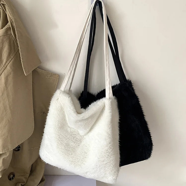 Japanese Style Woolen Bag for Women Autumn Winter
