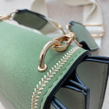 Woolen Face Women's Shoulder Bag with Wide Strap