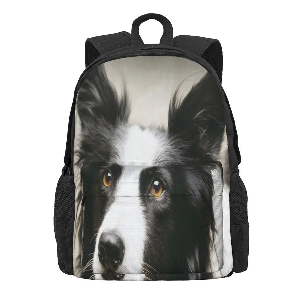 Border Collie Backpacks Men Women Bag