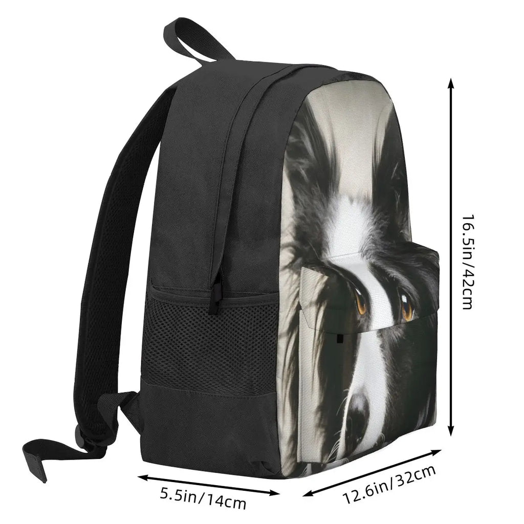 Border Collie Backpacks Men Women Bag