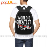 Worlds Greatest Father Backpack Large Capacity Dark Heather