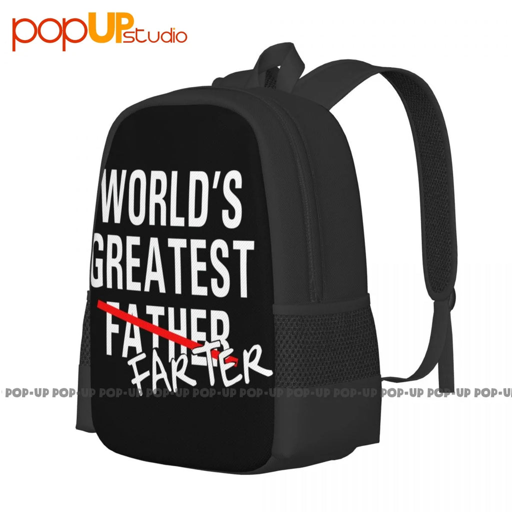 Worlds Greatest Father Backpack Large Capacity Dark Heather
