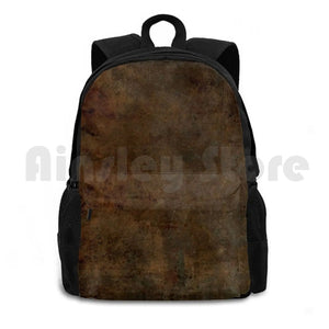 Brown Leather Outdoor Hiking Backpack Camping Travel