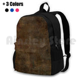 Brown Leather Outdoor Hiking Backpack Camping Travel