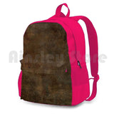 Brown Leather Outdoor Hiking Backpack Camping Travel