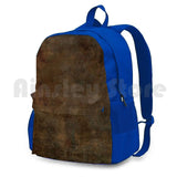 Brown Leather Outdoor Hiking Backpack Camping Travel