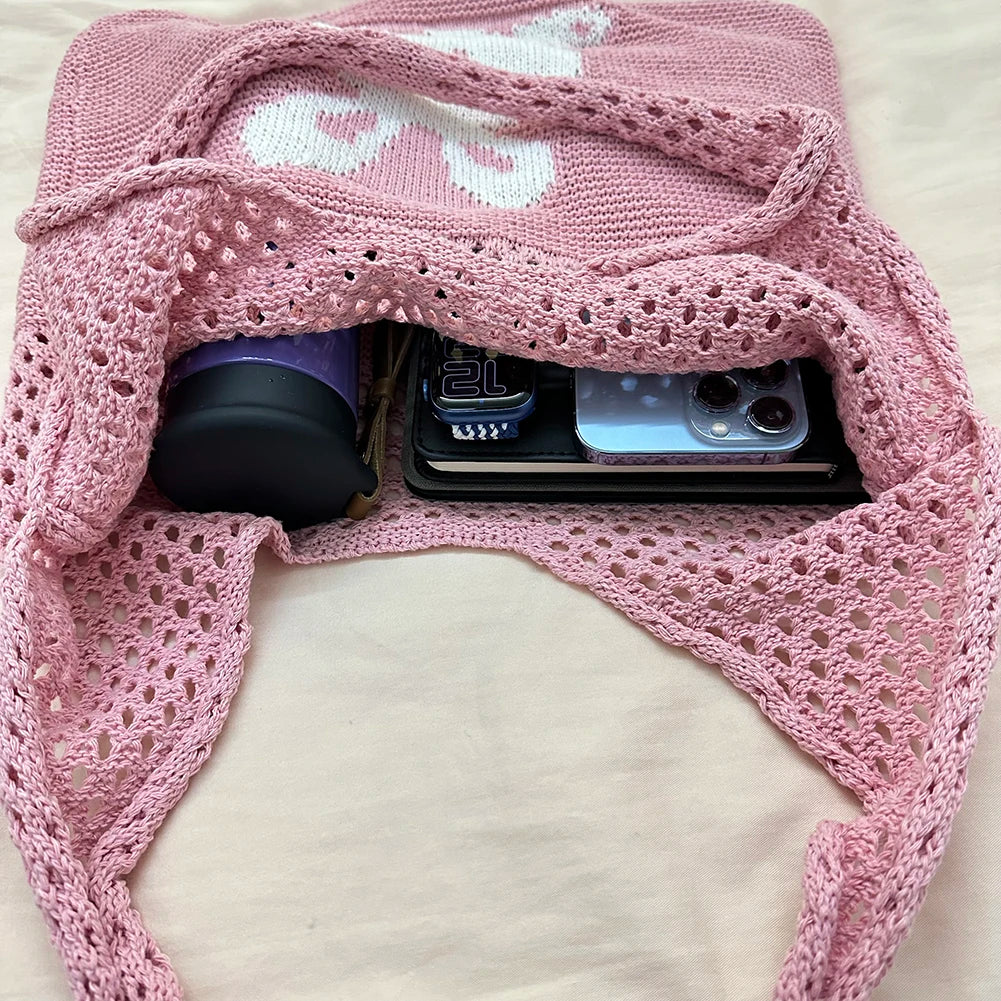 Cartoon Rabbit Hobo Bag Large Capacity Eco-Friendly Tote for Women Girls