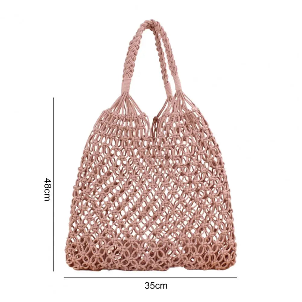 Cut-Out Tote Bag Large Capacity Double Handle Beach Bag
