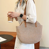 Summer Large Straw Beach Bag Rattan Shoulder Handbag Tote