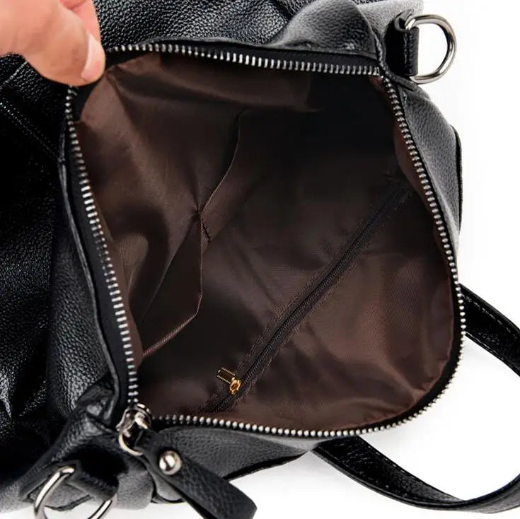 Lady Leather Backpack Travel Bag