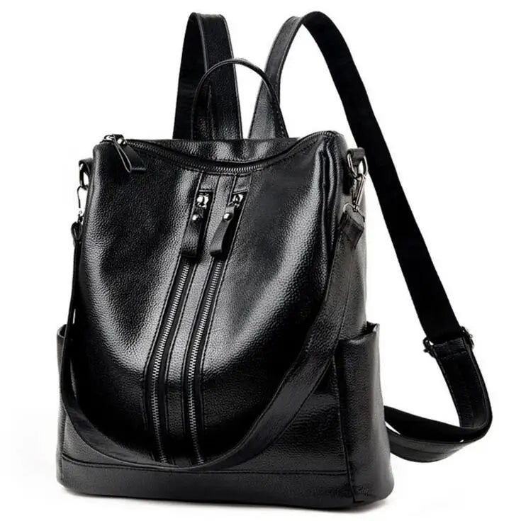 Lady Leather Backpack Travel Bag