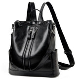 Lady Leather Backpack Travel Bag