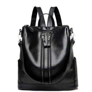 Lady Leather Backpack Travel Bag
