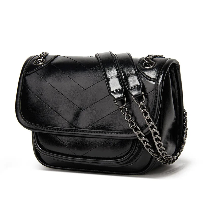 Y10 Casual Chain Shoulder Bag Wild Net Red Small Square Bag