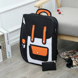 Cartoon Paper Backpack Shoulder Bag Comic Bookbag