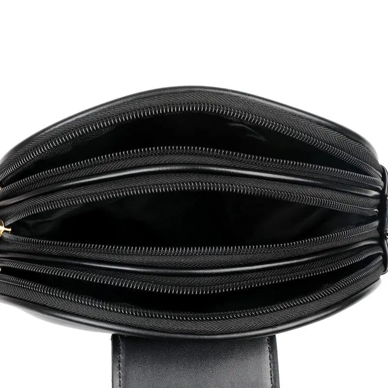 Diamond Lattice PU Leather Shoulder Bag Small Round Crossbody High Messenger