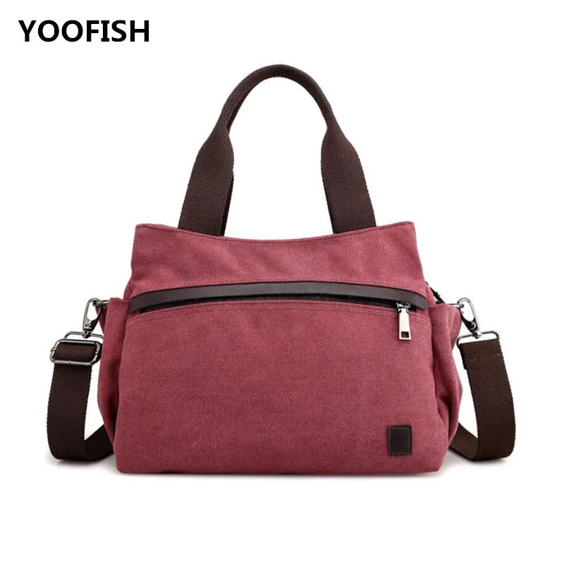 Women's Canvas Shoulder Bag XZ-088