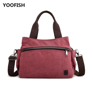 Women's Canvas Shoulder Bag XZ-088