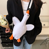 Yellow Duck Plush Backpack Bag Women's Funny Cartoon Doll Shoulder Bag
