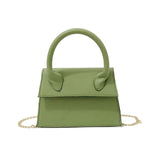 Yellow Leather Shoulder Bag Women Chain Messenger Bags Top Handle