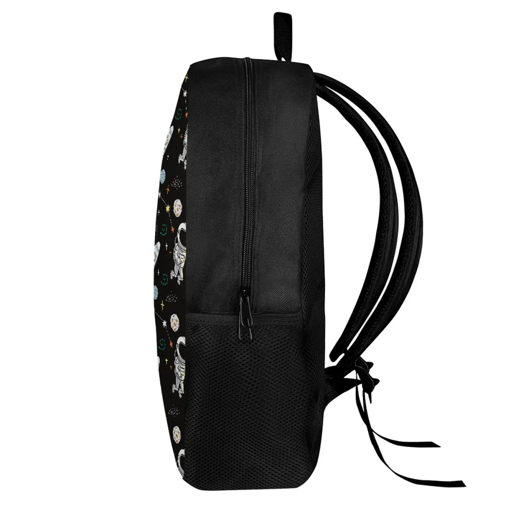 17 Inch Student Backpack Universe Astronaut SpacePlanet Print School Bags