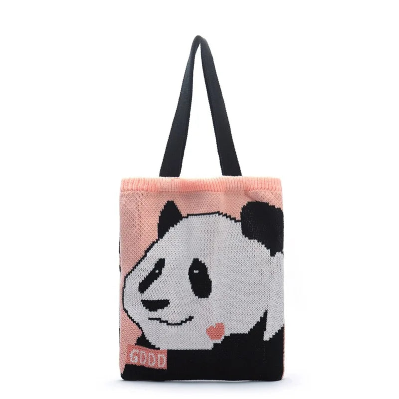 Cute Animal Shoulder Bag Cartoon Storage Tote Handbag