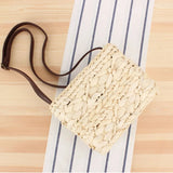 Small Fresh Straw Cross Bag Hand-woven Stroage Bags