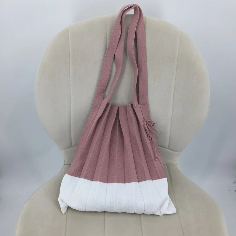 Knitted Shoulder Bag Casual Tote Female Handbag