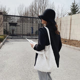 Women's Casual Plush Shoulder Bag Large-capacity Handbag