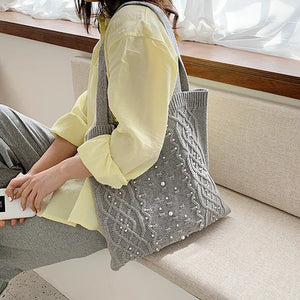 Women's Casual Plush Shoulder Bag Large-capacity Handbag