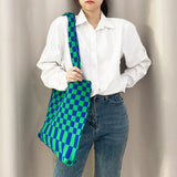 Women's Large Capacity Shoulder Bag College Students Casual Tote Pouch