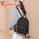 Casual Light Backpack For Women Waterproof Oxford Cloth Rucksack Teenager