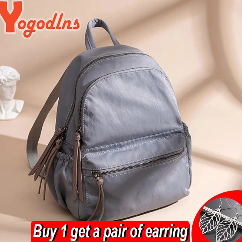 Casual Light Backpack For Women Waterproof Oxford Cloth Rucksack Teenager