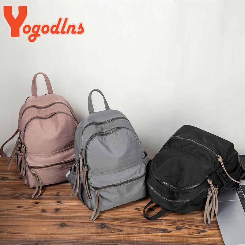 Casual Light Backpack For Women Waterproof Oxford Cloth Rucksack Teenager