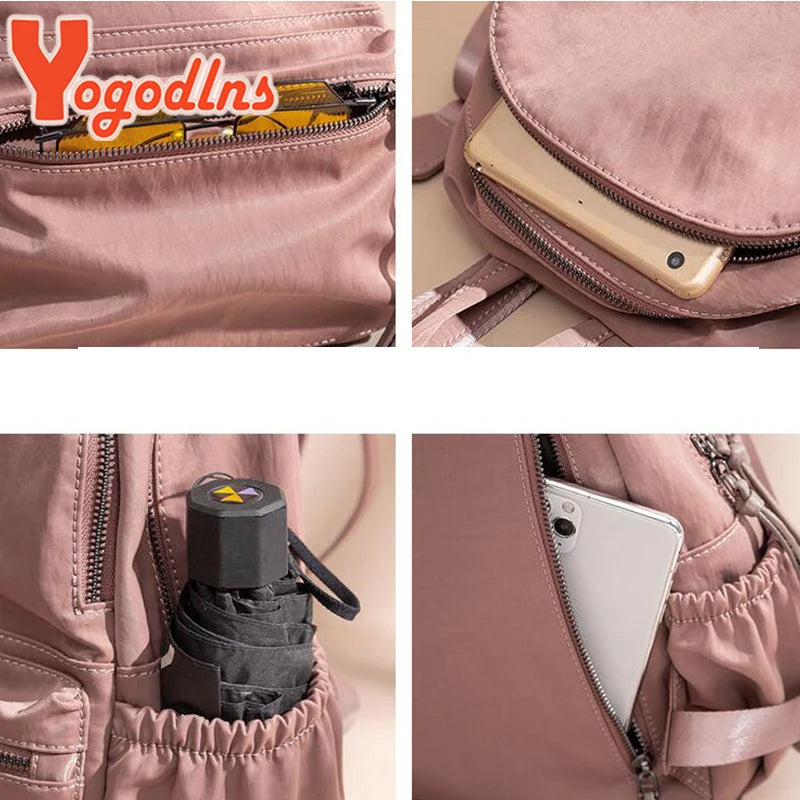 Casual Light Backpack For Women Waterproof Oxford Cloth Rucksack Teenager