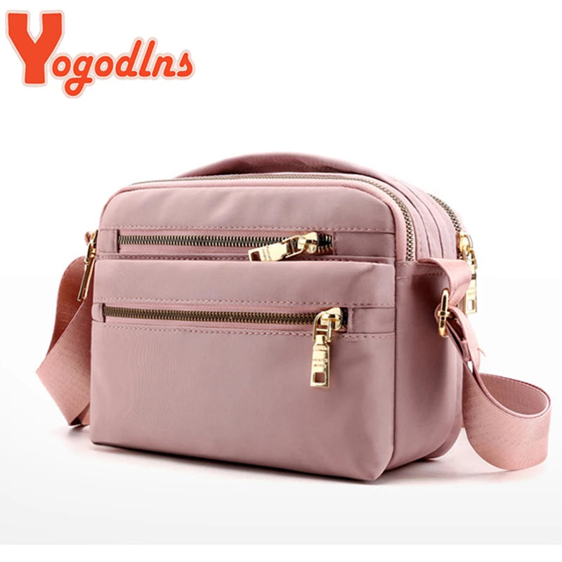 Casual Nylon Shoulder Bag Large Capacity Multifunction Messenger Bag