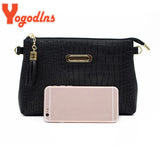 Crocodile Pattern Shoulder Bag Women PU Leather Messenger Bag Crossbody Handbag