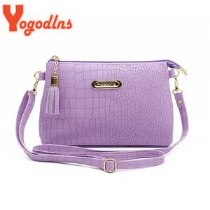 Crocodile Pattern Shoulder Bag Women PU Leather Messenger Bag Crossbody Handbag
