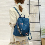 Embroidery Backpack Female Large Capacity Waterproof Rucksack