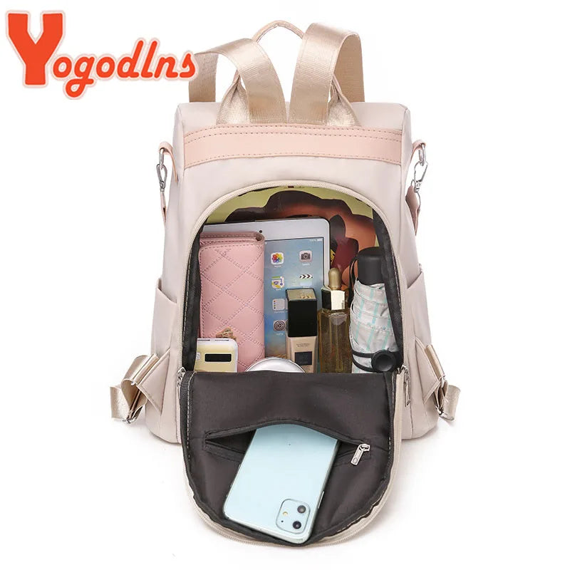 Embroidery Backpack Female Large Capacity Waterproof Rucksack